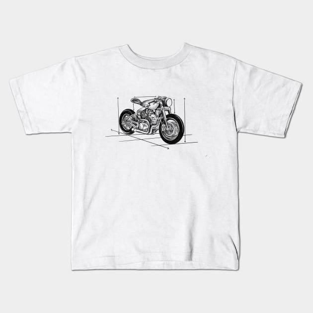 cafe racer Kids T-Shirt by kating